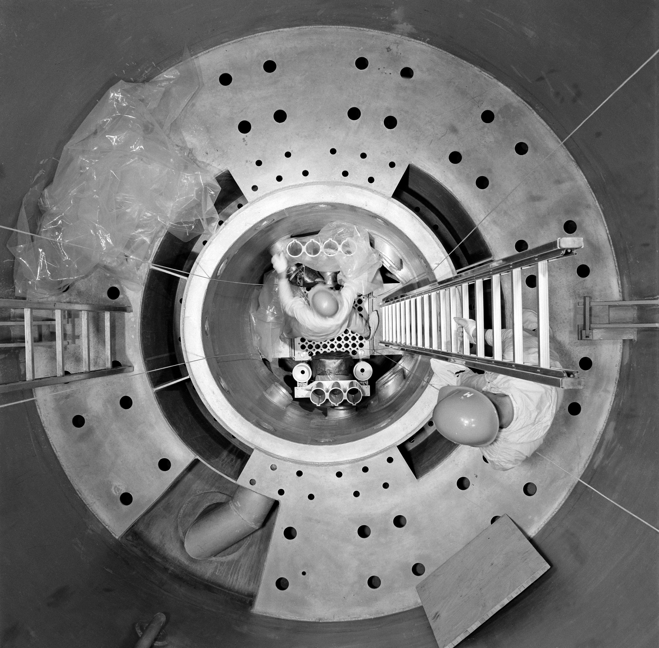 Blick in den Reaktorkern von MERLIN
